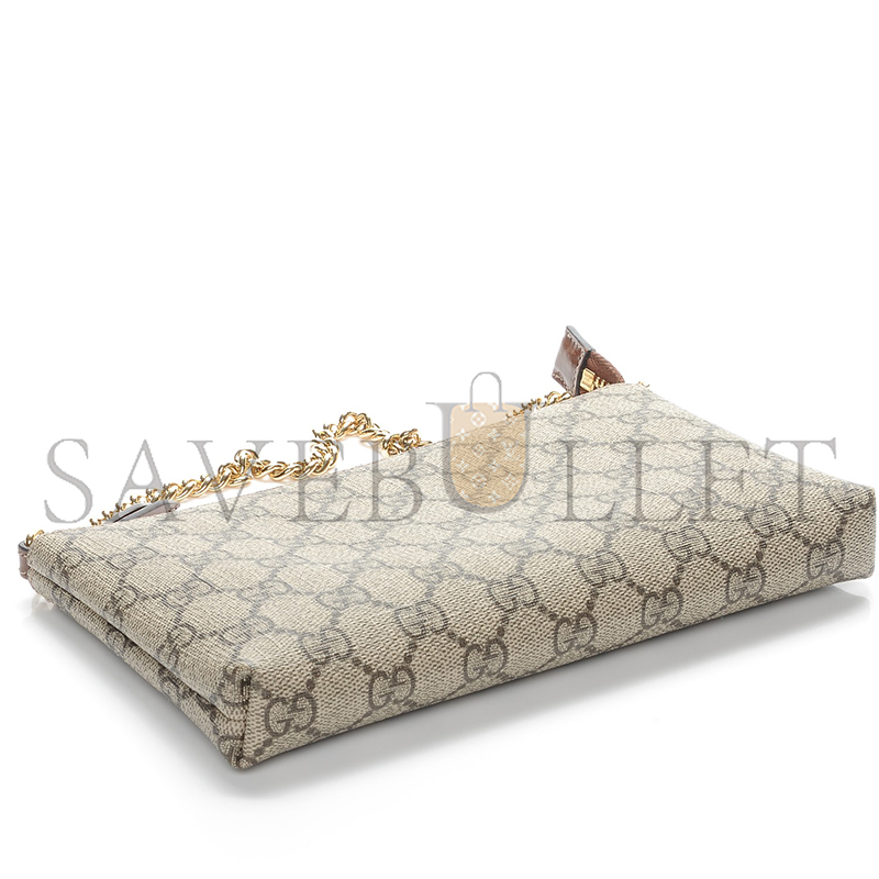 Gvc*1 gg svp*me monogram wrist wallet brown 779791 (22.5*13*2.5cm)